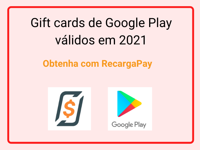 Gift Cards grátis de Google Play válidas 2021